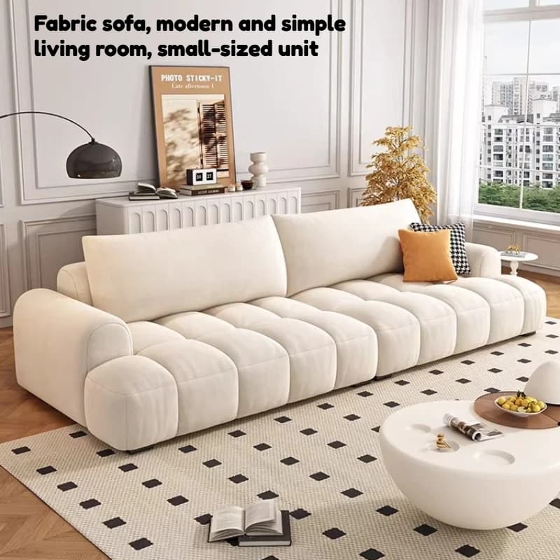 Background Living Room Fabric Sofa European Luxury Relaxing Tatami Sofa Apartment Interior Multifunction House Accessories