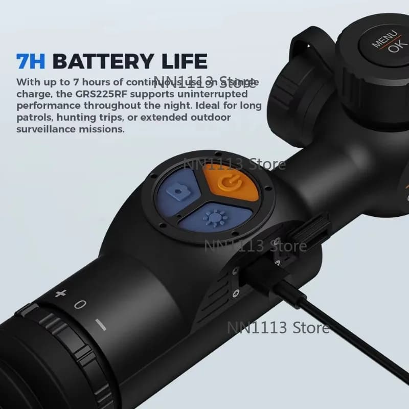 Thermal Imaging Scope Long Range 1300M Vision 50HZ Rangefinder Outdoor Day Night Hunting Telescope