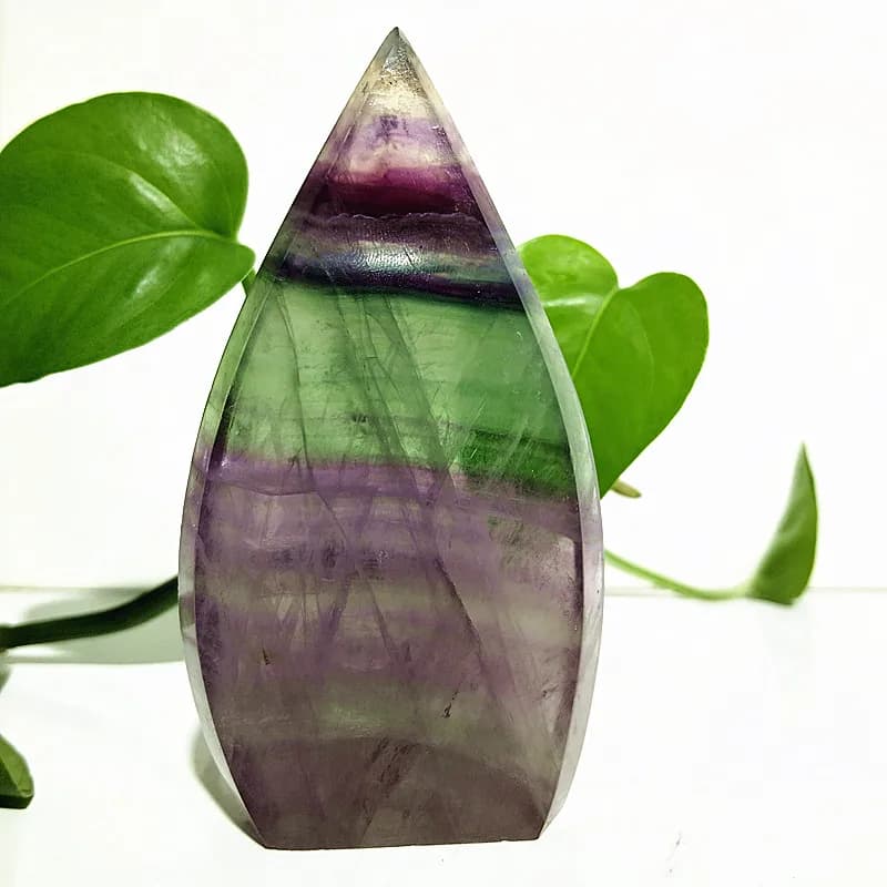 Natural Stone Fluorite Crystal Freeform  Point Home Room Decoration Rock Spiritual Meditation Chakra Reiki Healing Crystals