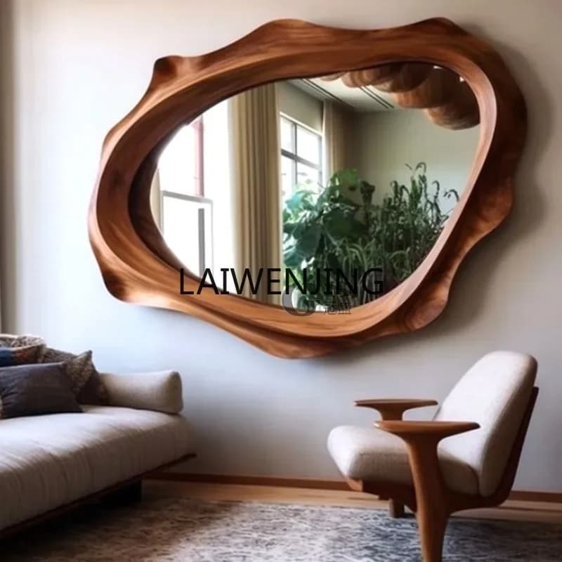 JZ  American decorative wall hanging special-shaped living room wall entrance medieval mirror