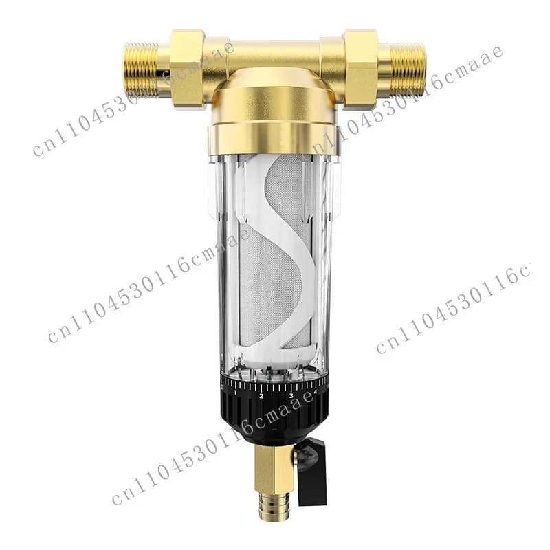 Household siphon backwash pre-filter copper large flow water purifier well water pipe tower tap water whole house filtration