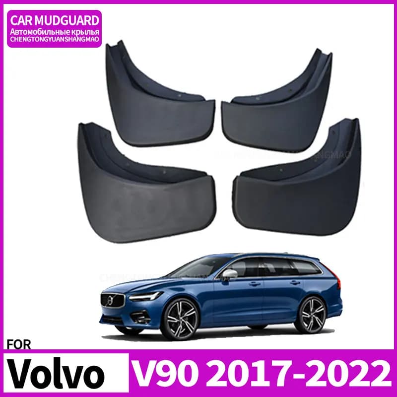 Mudguard Car Accessories For Volvo V90 2017-2022 Mud Flaps For Fender 4PCS Black ABS Splash Guards Set