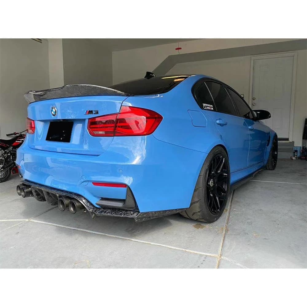 FOR BMW 3 Series F30 F35&M3 F80 Sedan PSM Style Carbon fiber Rear Spoiler Trunk wing 2013-2020 FRP Forged carbon