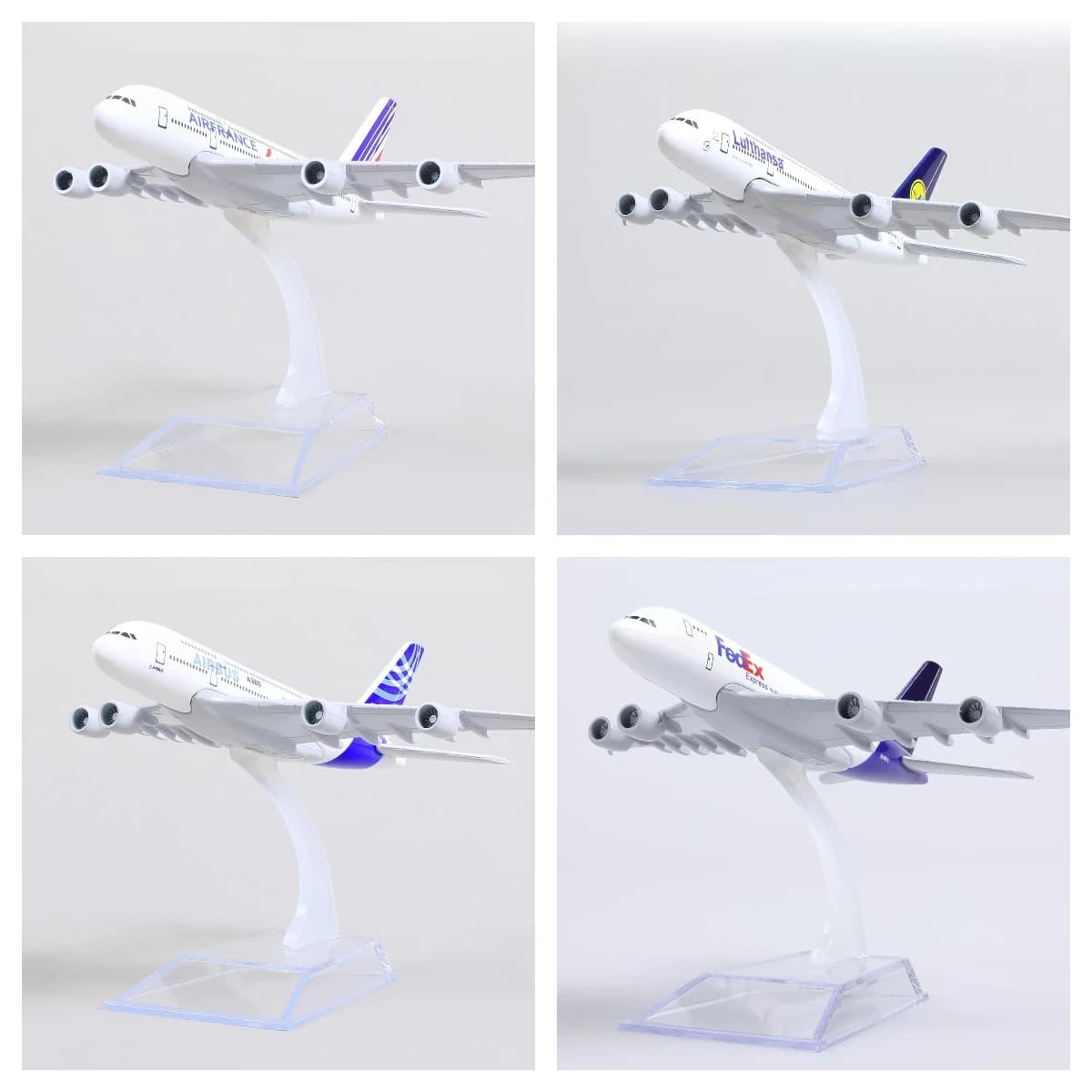 1/400 scale A380 Die-cast Alloy  Airplane Model with Stand for Desktop Decor, Collectible Gift for Adults & Aviation Enthusiast