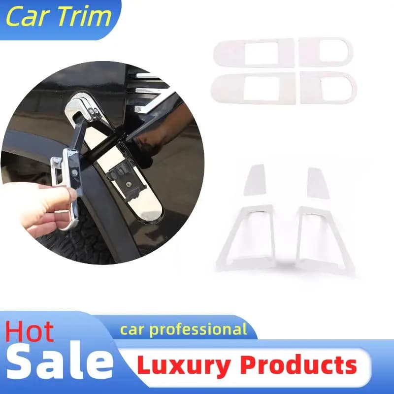 Stainless Steel Modification Front Bumper Corners Cover Decorative Frame Trim For Hummer H2 2003-07 Molding Kit Car Accessories