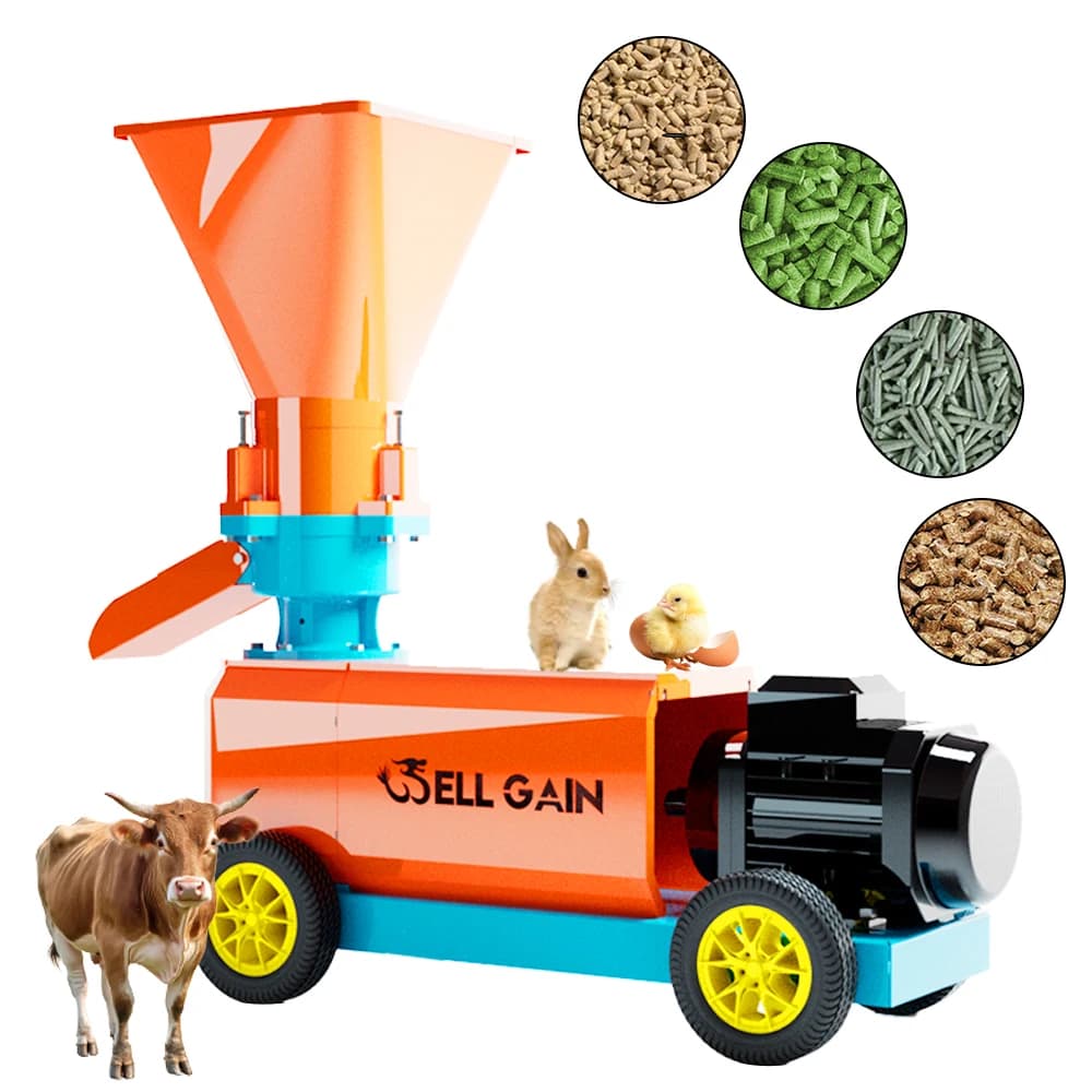 Animal Food Pelletizer Pellet Machines for Poultry Animal Fish Chicken Feed Pellet Making Machine for Livestock Feed 1605Kg/h
