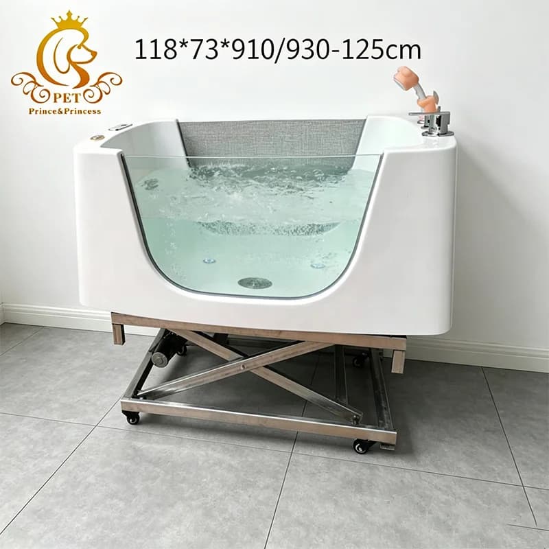 EUR PET Luxury Foldable Acrylic Pet Bath Tub 1pc MOQ Charging Pet Bathtub for Cleaning Eco-Friendly  Washing Tub