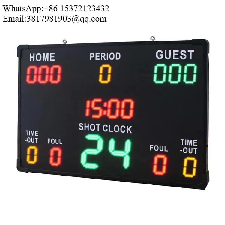 Wireless Remote Control Led Score Board Indoor 24 Second Shot Clock Basketball Electronic Snooker Cricket Soccer Scoreboard SDK