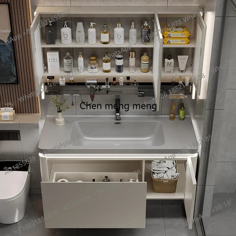 Bathroom Cabinet Combination Integrated Basin Bathroom Wash Table Bathroom Face Wash Table Basin Cabinet Combination