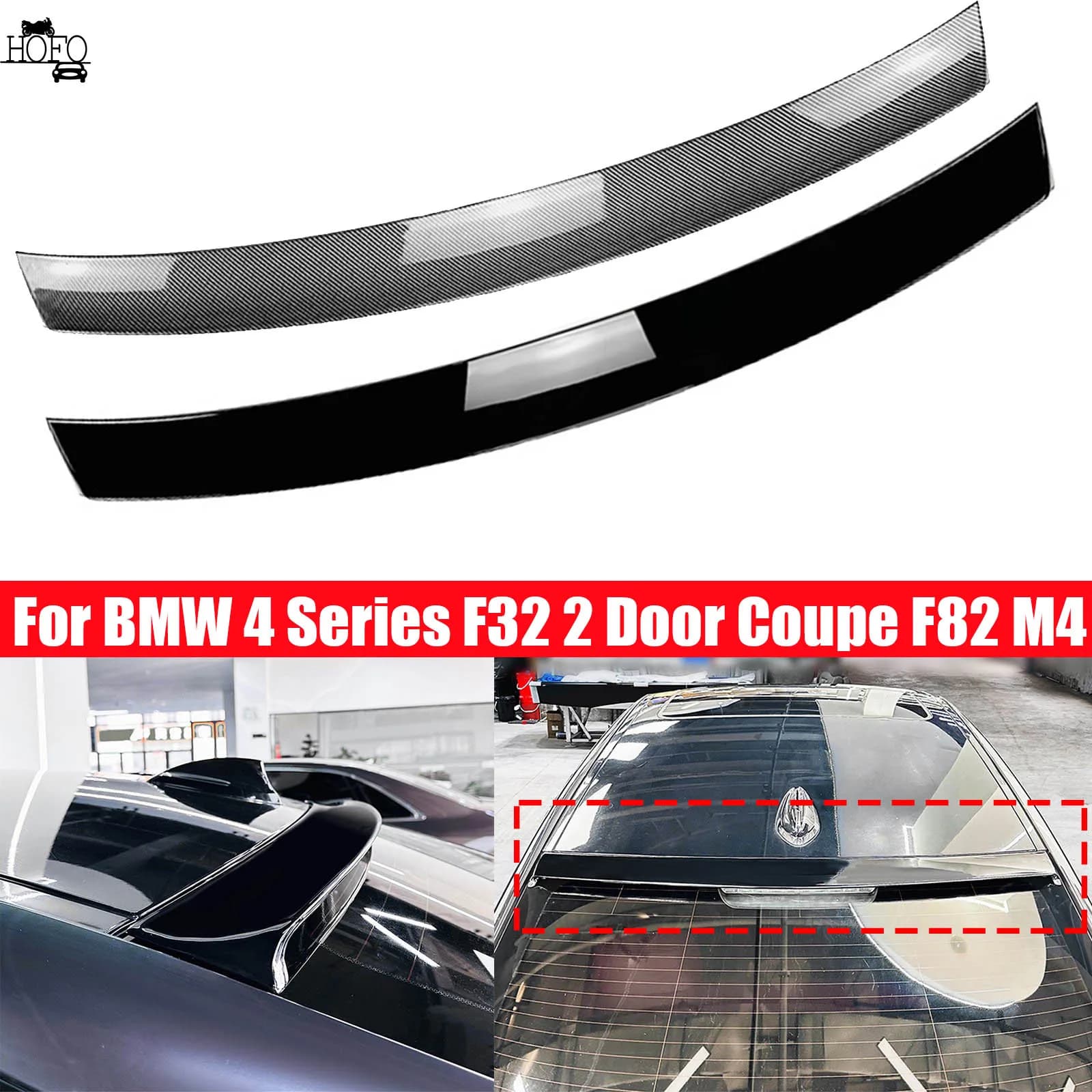 Glossy Tail Tailgate Splitter Lip Rear Trunk Wing roof top Spoilers For BMW 4 Series F32 2 Door Coup  F82 M4