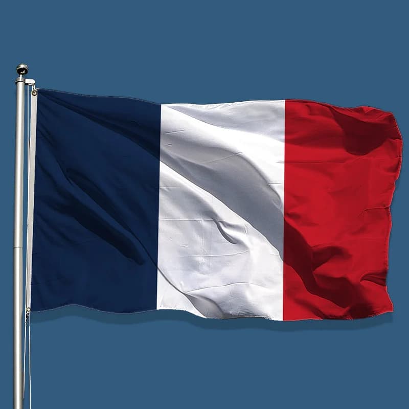 1pc Franch Polyester Flag, Classic Vertical Tricolor Stripe Pattern. Suitable for Decoration Single-sided Print.No Flagpole