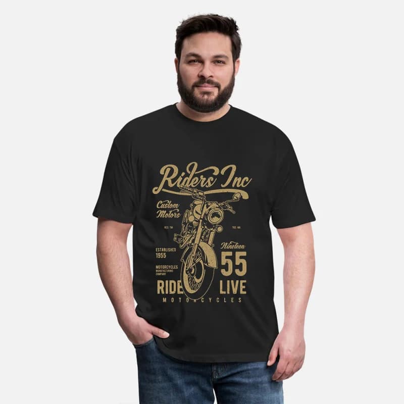 0419 Vintage Custom Retro Cafe Racer Gift T-Shirt for Racing bikers 100% cotton printed Motorcycle Graphic clothes All size Tops