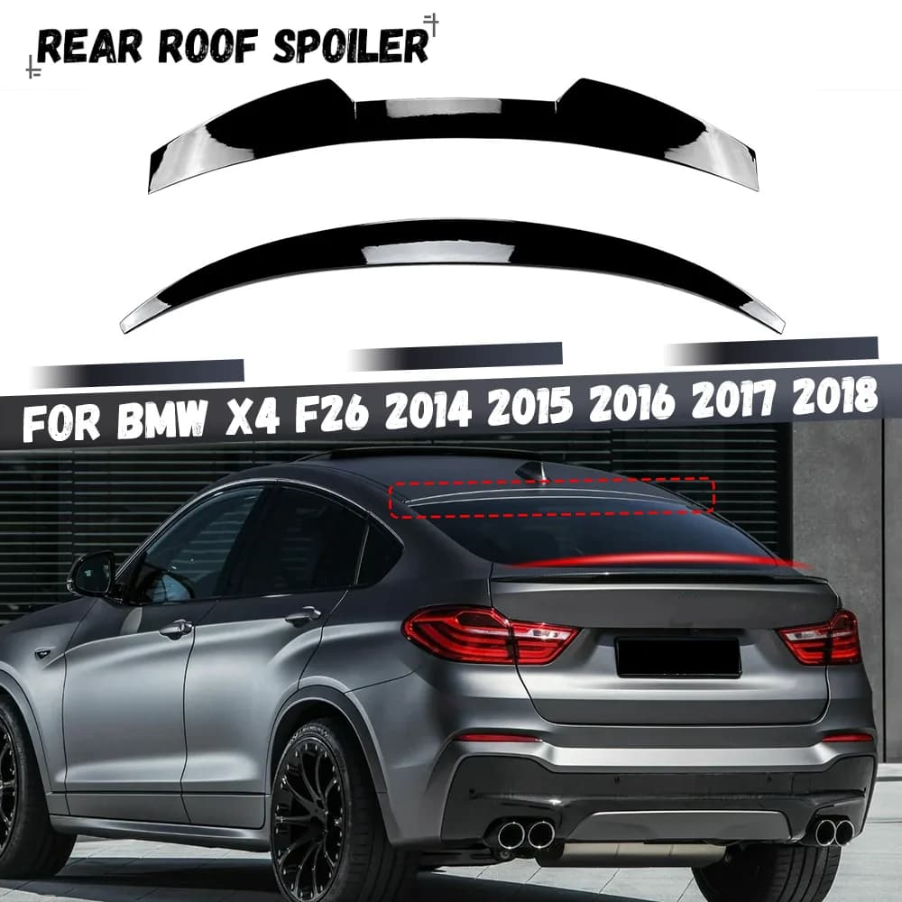 For BMW X4 F26 2014 2015 2016 2017 2018 Car Rear Roof Trunk Lid Spoiler Wings Rear Middle Fixed Splitter Exterior Tuning