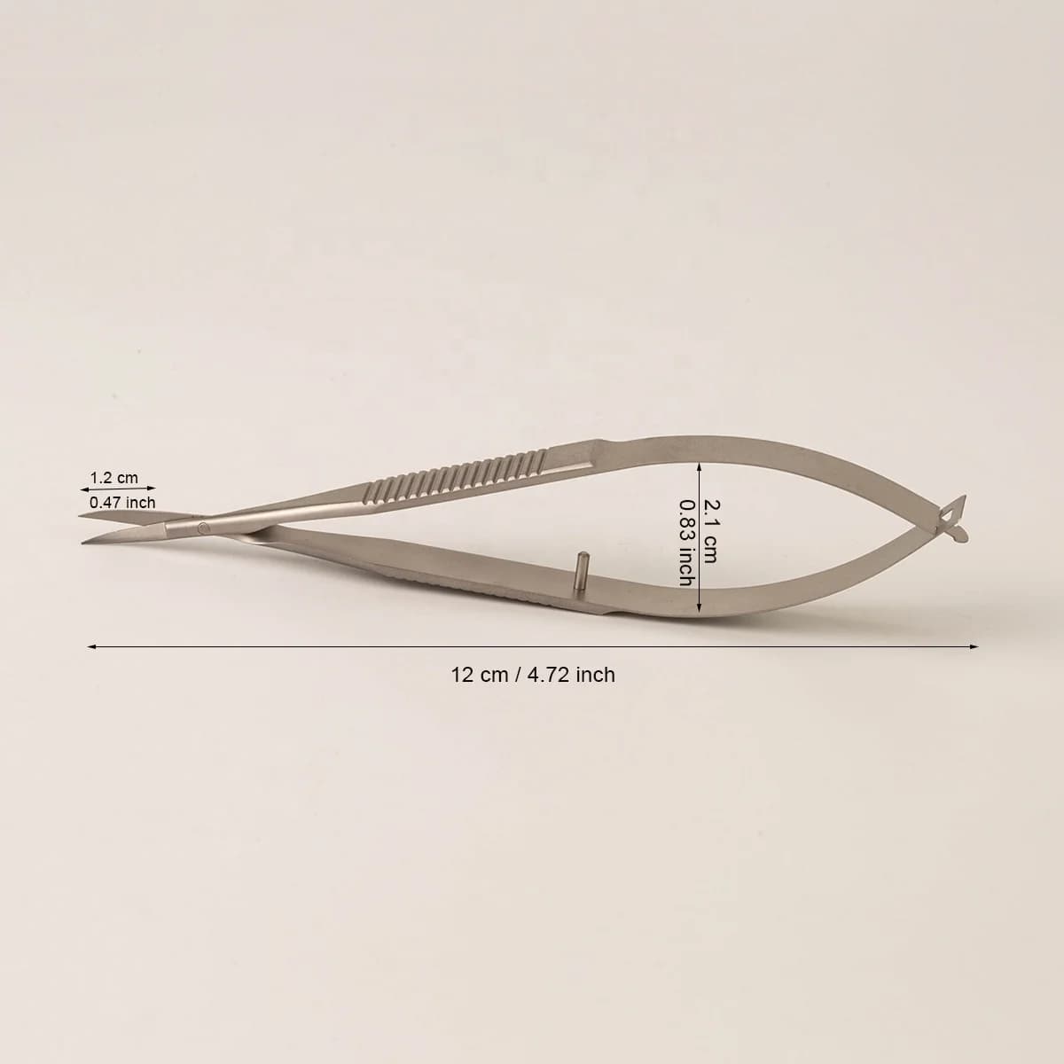 Russian Style Sharp Stainless Steel Mini Cuticle Scissors Straight & Curved Tip Professional Nail Tool