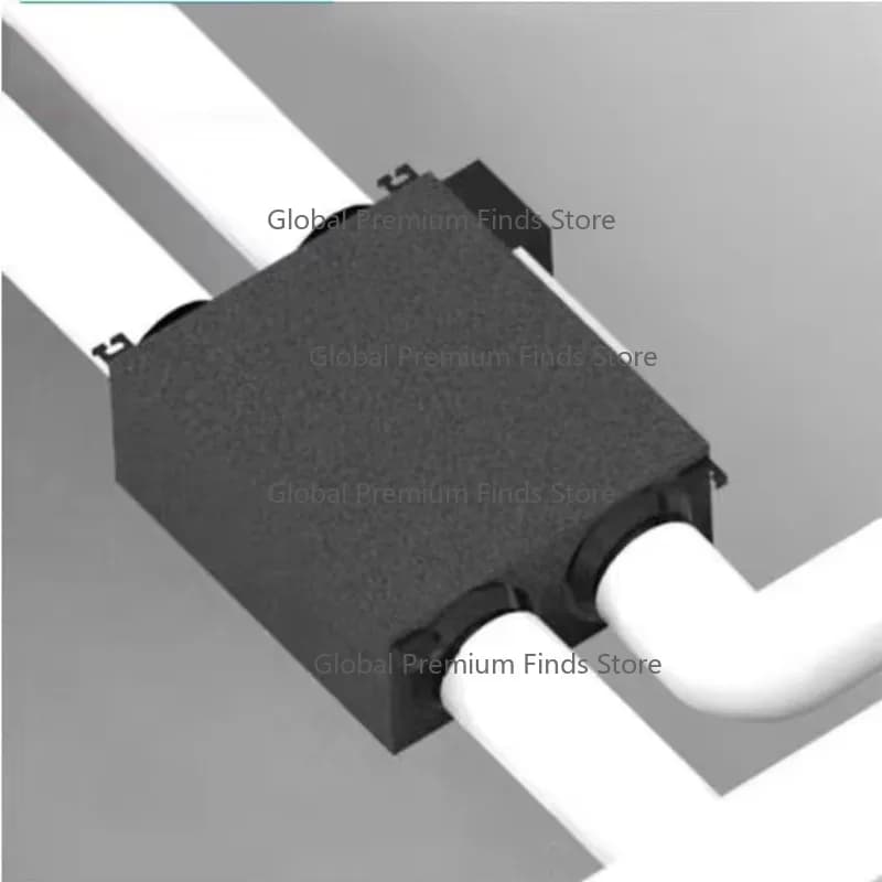 300CFM Indoor Smart Home Ventilation System ERV Heat Recovery Fresh Air Square Air Handling Unit for Energy Efficient Climate Co