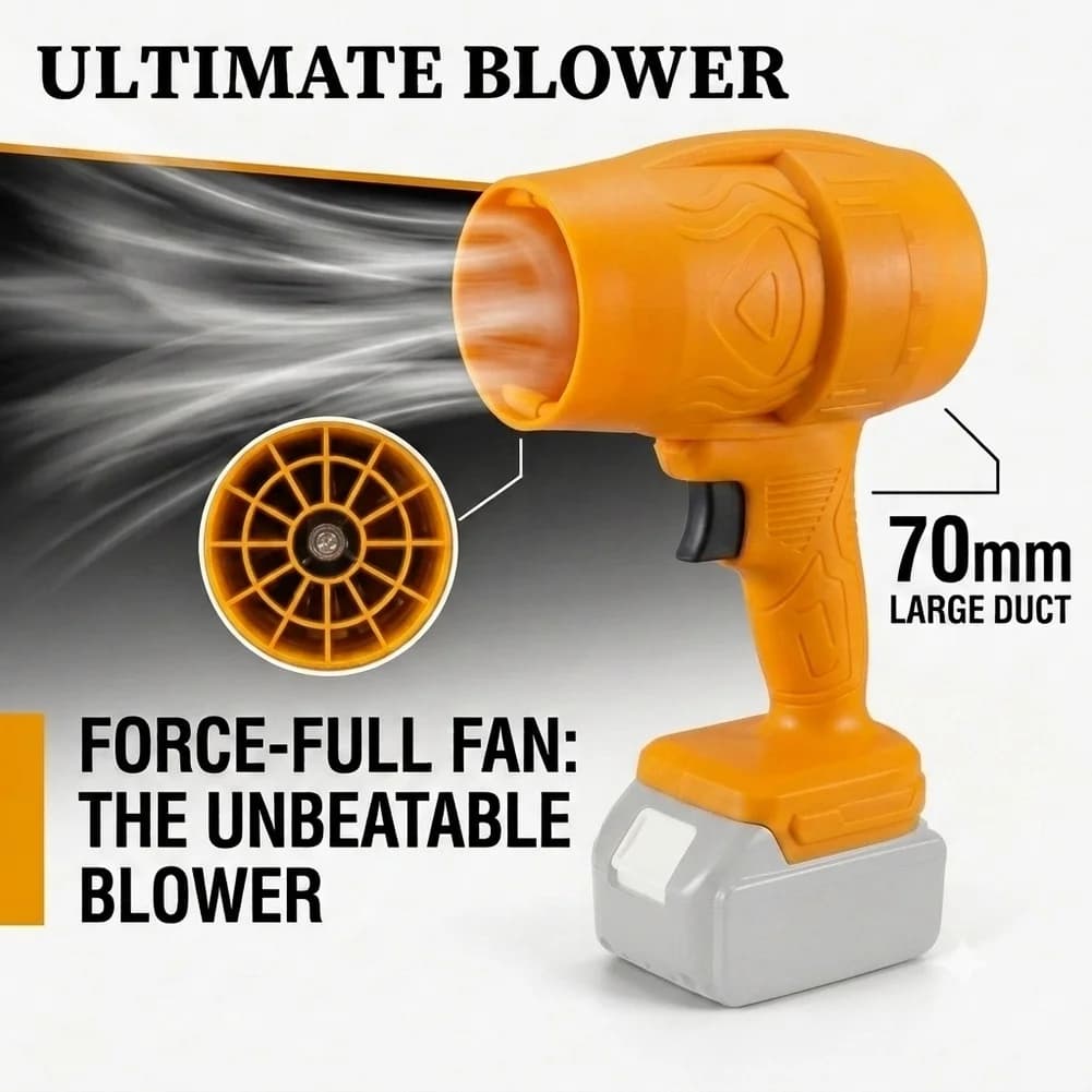 Portable 18V Leaf Blower For Battery System Strong Wind Power Air Blower For Car Wash Drying Construction Dust Cleaner