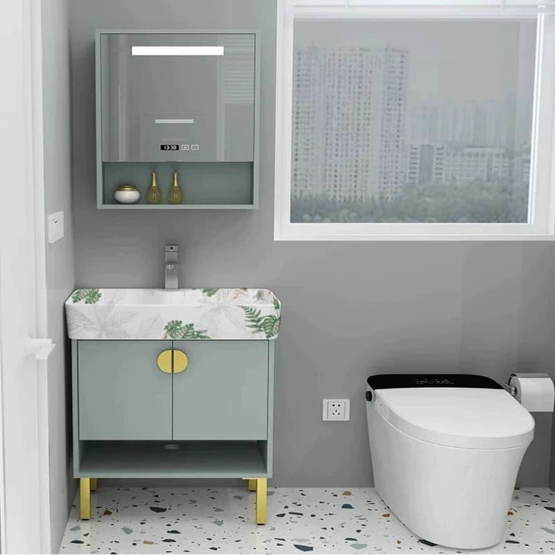 Luxury Modern Bathroom Cabinet Wooden Drawers Skincare Decorations Storage Cupboard Organizer Makeup Gabinete Trendy Furniture