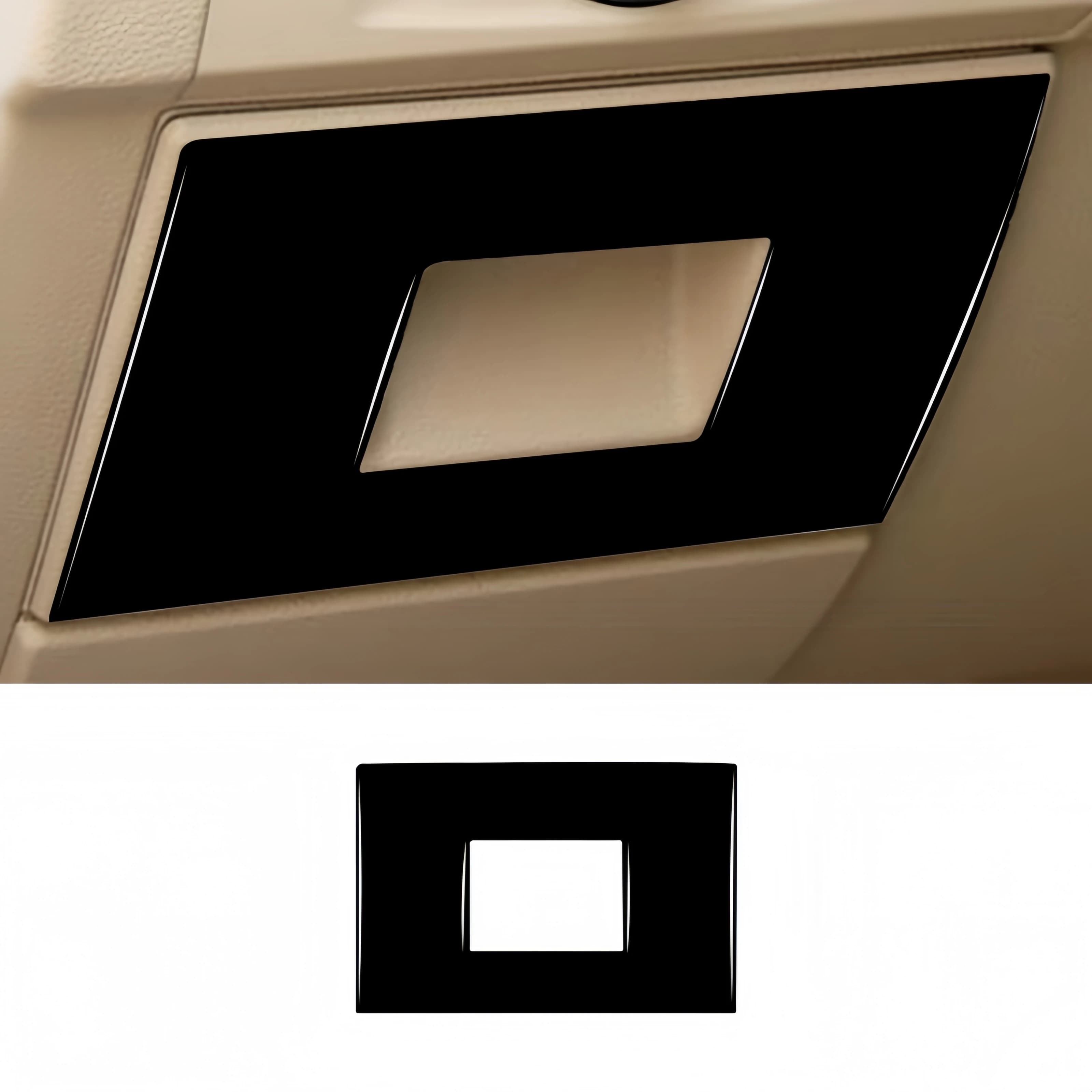 For BMW E90 3 Series 2005-2012 Car Interior Accessories Piano Black Auto Main Cab Storage Box Panel Trim Cover Decor Sticker