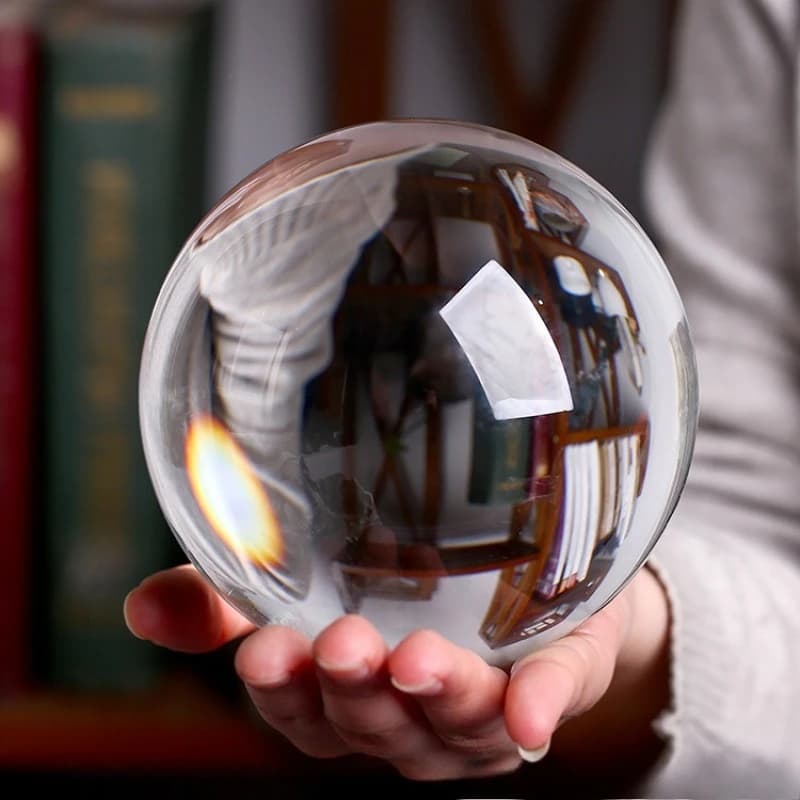 12CM Transparent Glass Crystal Ball Photography Prop Smooth Feng Shui Ball Home Decoration Desktop Decoration