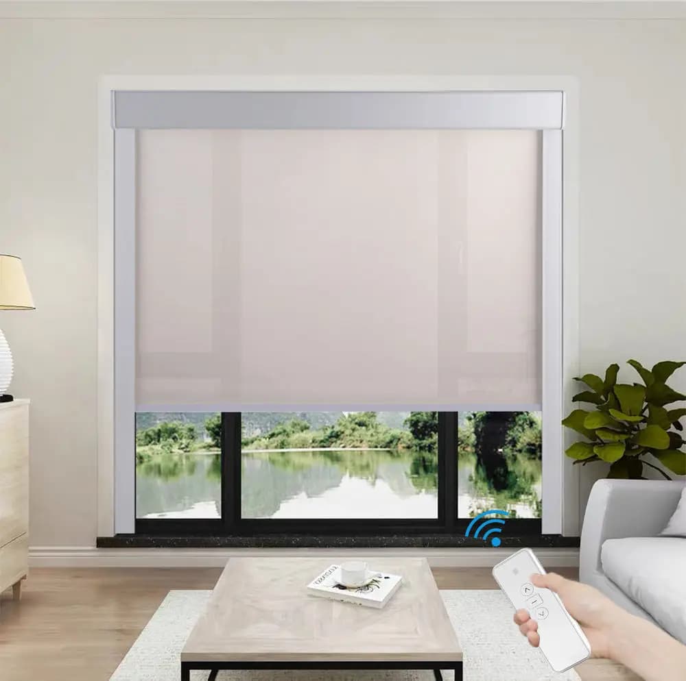 Customized Shades No Light Leakage Fully Seals Cover Wifi Alexa Google Motorized Roller Blinds Side Rails For Blinds Window