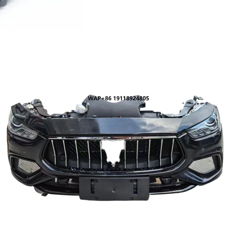 High-quality  Ghibli Sport Trofeo Front Bumper Assembly Aftermarket Front Body Kit for Replacement Fit 2014-2024 Models