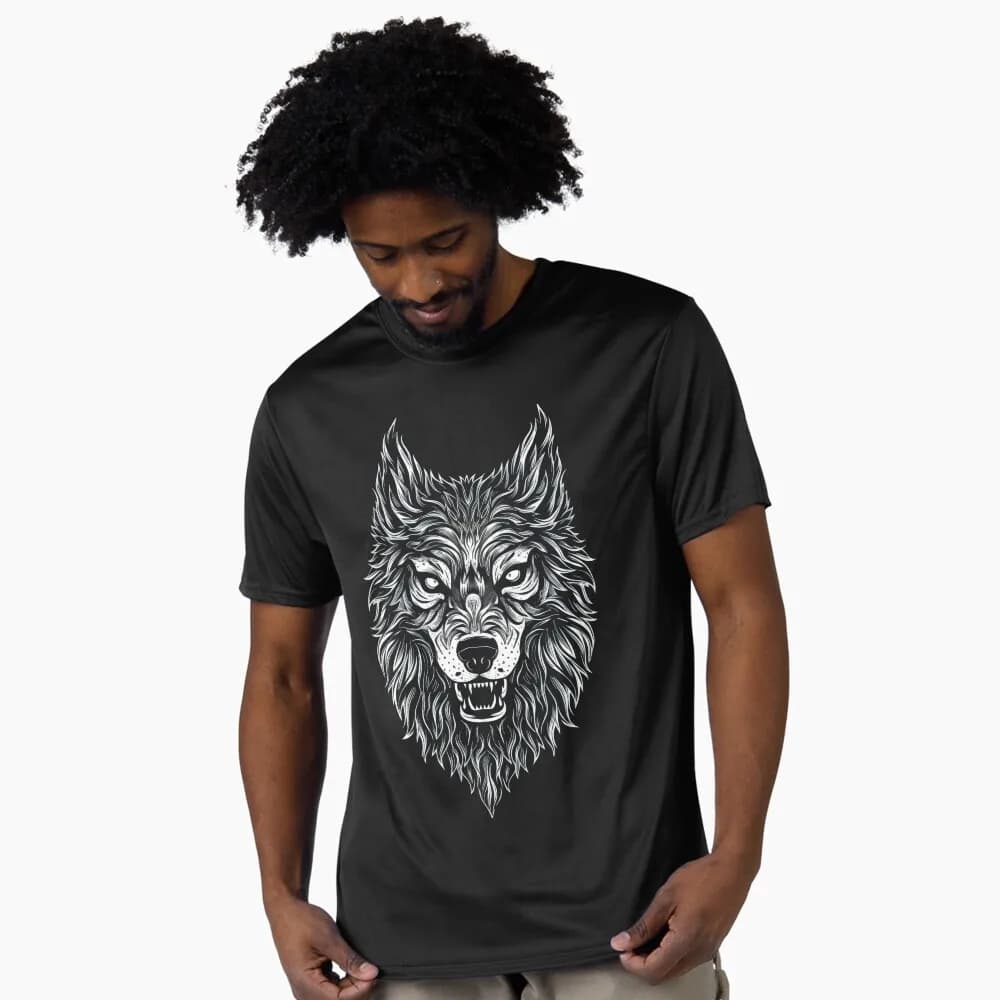 0415 Fenrir nordic wolf Gift T-Shirt Viking Runes Norse Myths Graphic clothes 100% cotton All size tops S-6XL