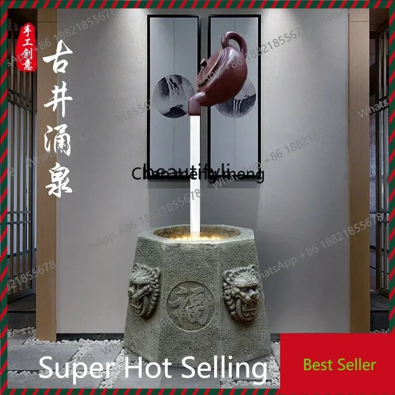 K182ZC182Creative teapot suspended flowing water ornament living room balcony water feature outdoor garden Chinese floor-to-ceil
