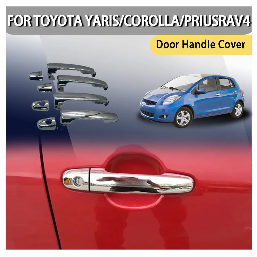 Door Handle Cover For Toyota Yaris/Corolla/PriusRAV4 Exterior Chrome 69211-AA010 69211-AA020 Car Modification Accessories
