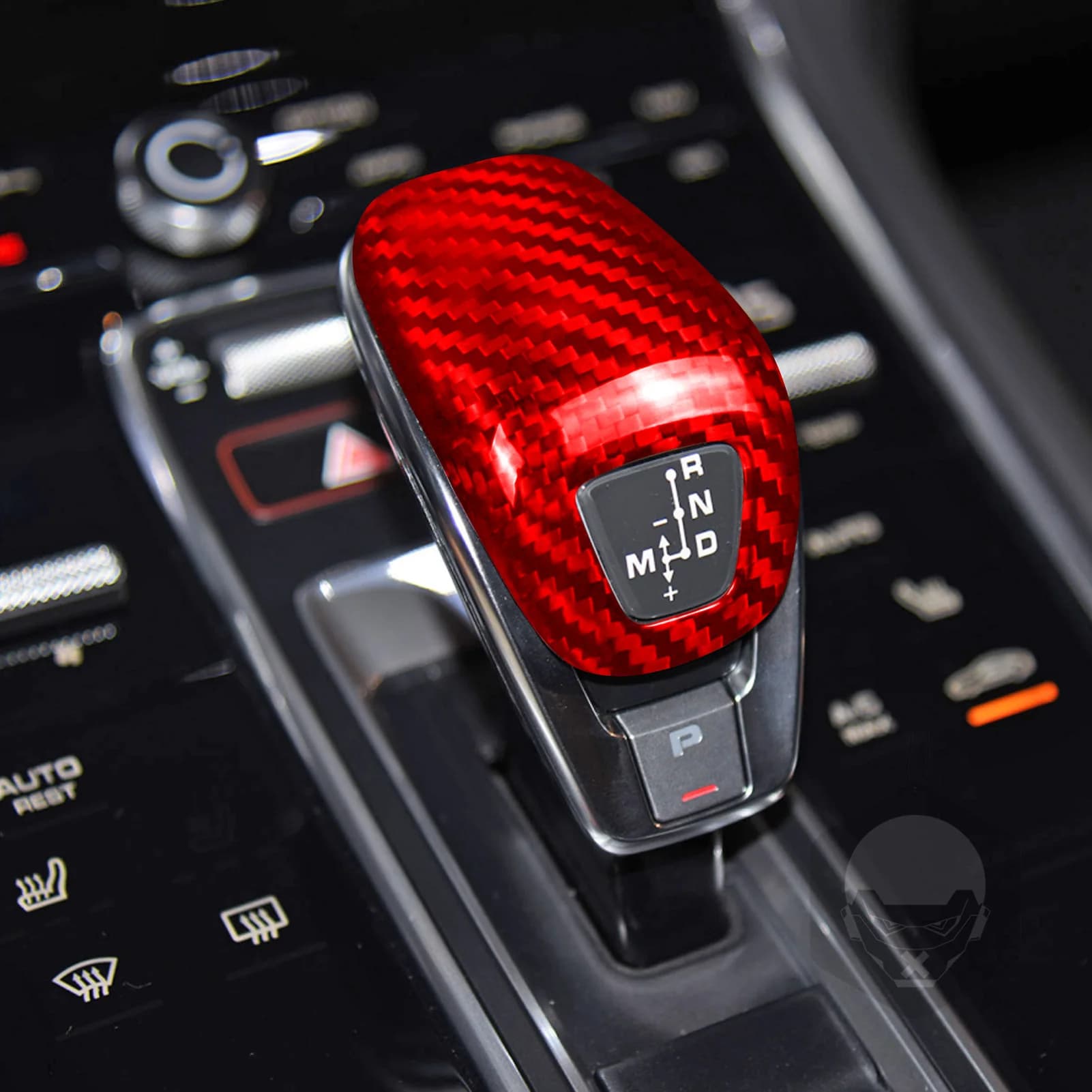 For Porsche Panamera 971 2017-2024 Real Carbon Fiber Gear Shift Knob Console Head Protection Cover Parts Interior Accessories