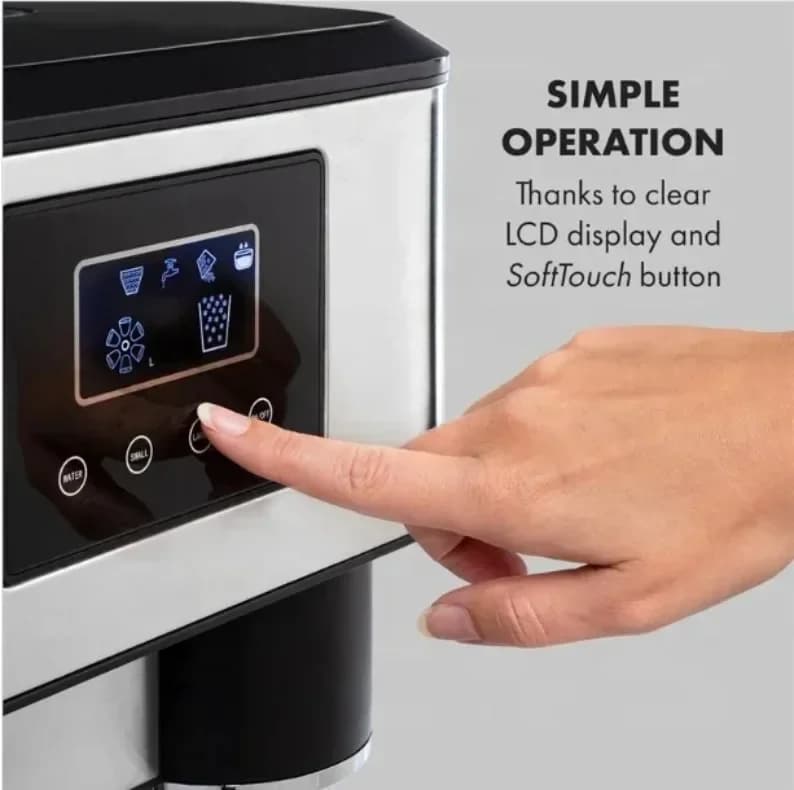 Commercial Ice Machine Countertop Ice Maker Steel Ice Cube Maker with Cool Water Dispenser for Office Automatic Water Dispenser