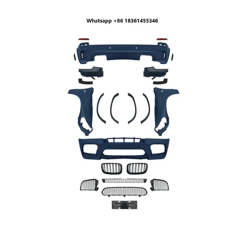 For  E70 X5 Upgrade to X5M Bodykit Front Bumper Rear Bumper Round Eyebrow Fenders Hc Body Kits 11-13