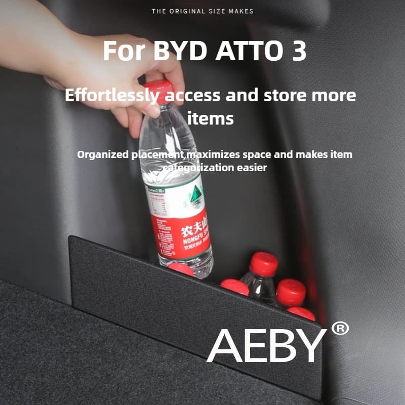 AEBY For BYD ATTO 3 Smart Driving Edition 2022-2025 Keep Luggage Secure,Trunk Mat,Trunk Cargo Divider Organizer,Storage Board