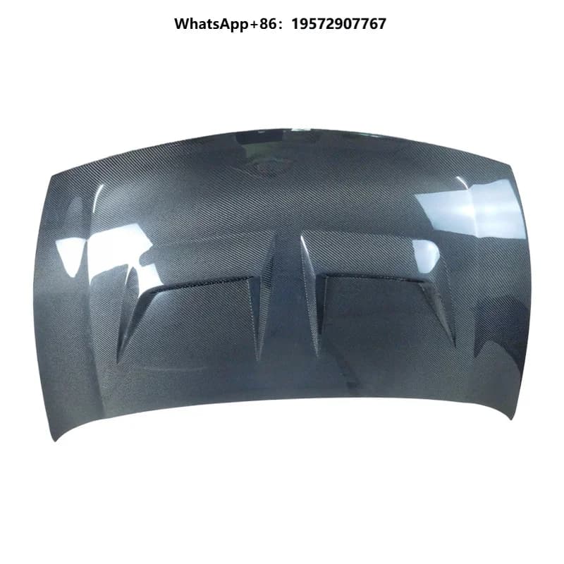05-06  FD2 Front Vented Hood Cover Carbon Fiber Bonnet Black Vertical Billet Bolt-On Clips Included New 6-Month Warranty