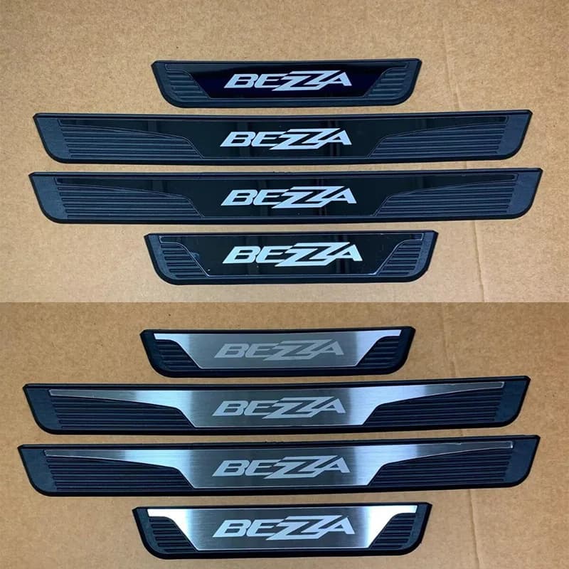 ABAIWAI For Perodua Bezza 2016-2015 2026 2027 1.3 Advance Door Sill Plate Strip Stainless Steel Car Stickers Interiors Auto Part
