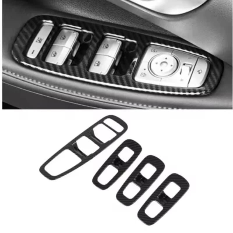 LHD For Hyundai 10th Sonata DN8 2019-2023 Carbon Fiber Style Front Center Console Cup Drink Holder Cover Trim Bezel