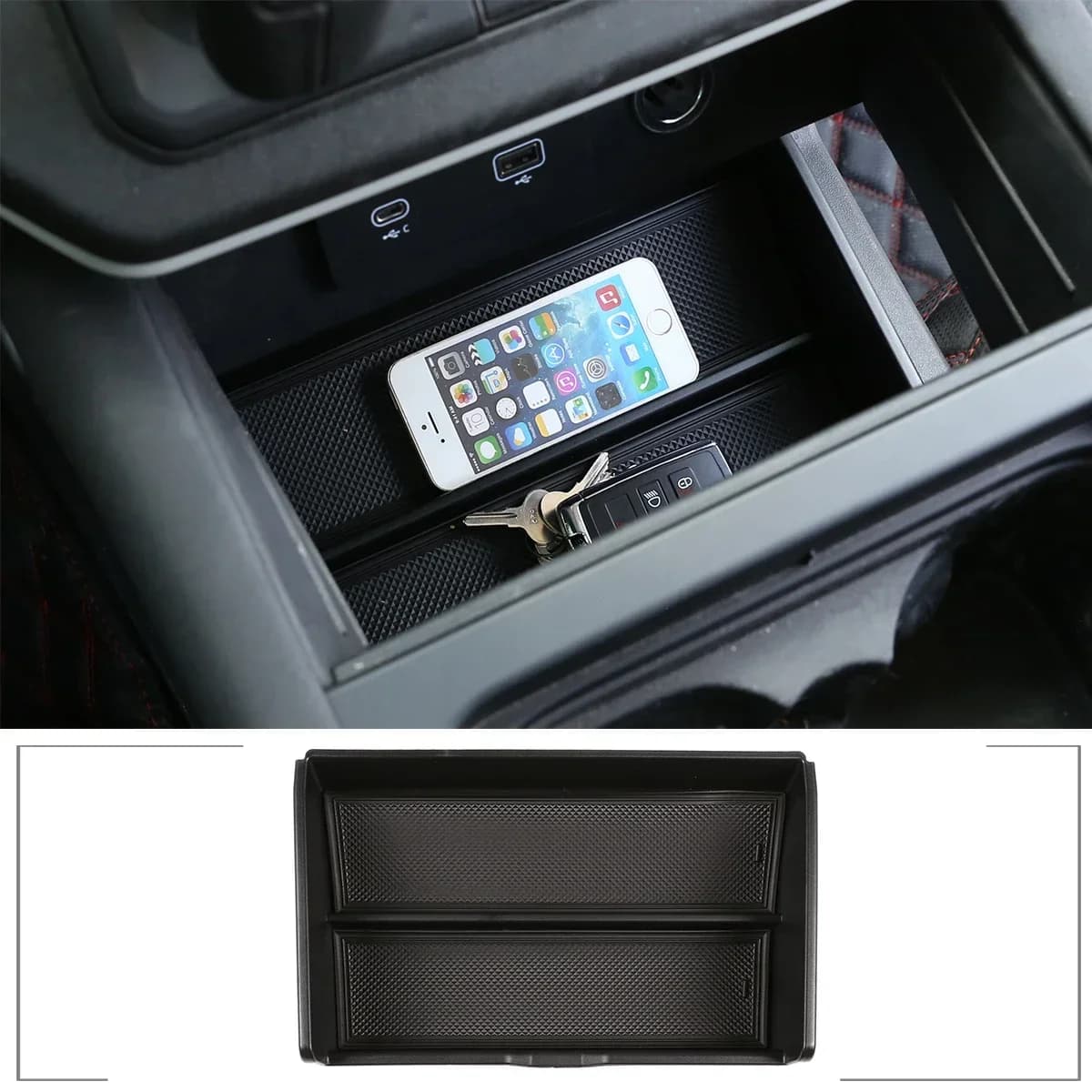 For 2020-2024 Land Rover Defender 110 ABS storage box under the console armrest box automotive interior accessories