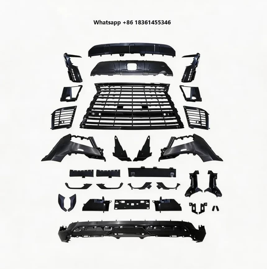 For LX600 2022+ Upgrade Conversion Facelift Front Bumper Grill Tow Hook Clip-on Universal Fitment New Bodykit