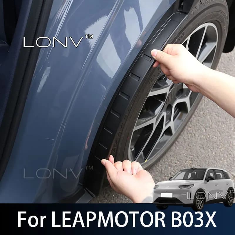 For LEAPMOTOR B03X 2026 2027 Car Rear Wheel Lining Mudguard Four-wheel Mudguard Exterior Protective Body Kits Accessories