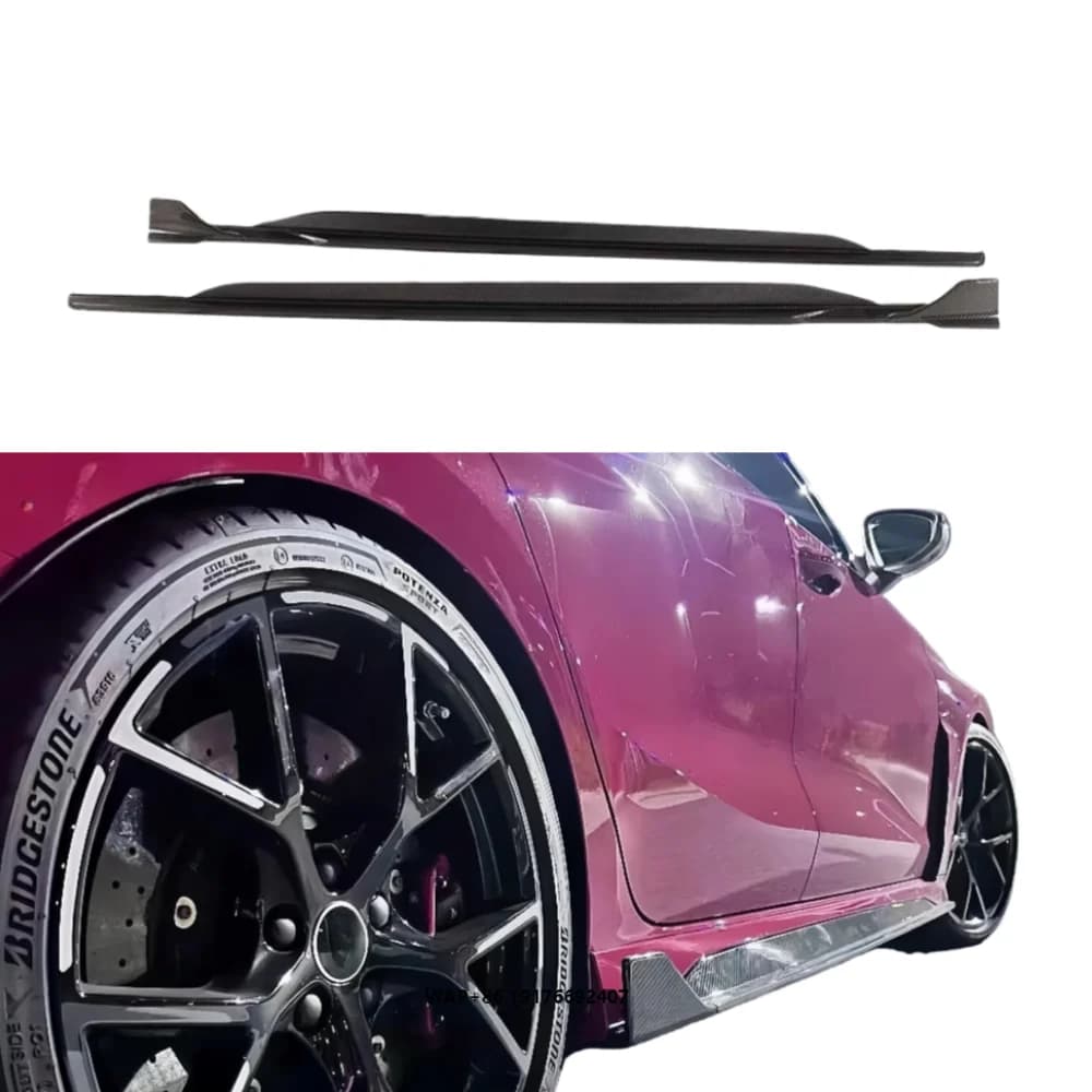 Car Modification c Dry Carbon Fiber Side Skirt Edge Skirt Edge Turbulence Suitable forAudi RS3 (8Y)