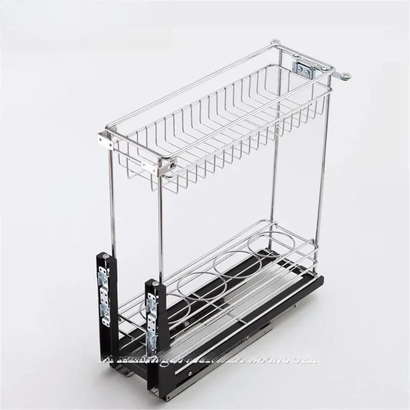 Kitchen cabinet pull out drawer basket