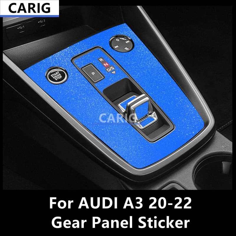 For AUDI A3 20-22 Gear Panel Sticker Modified Carbon Fiber Interior Car Protective Film Accessories Modification