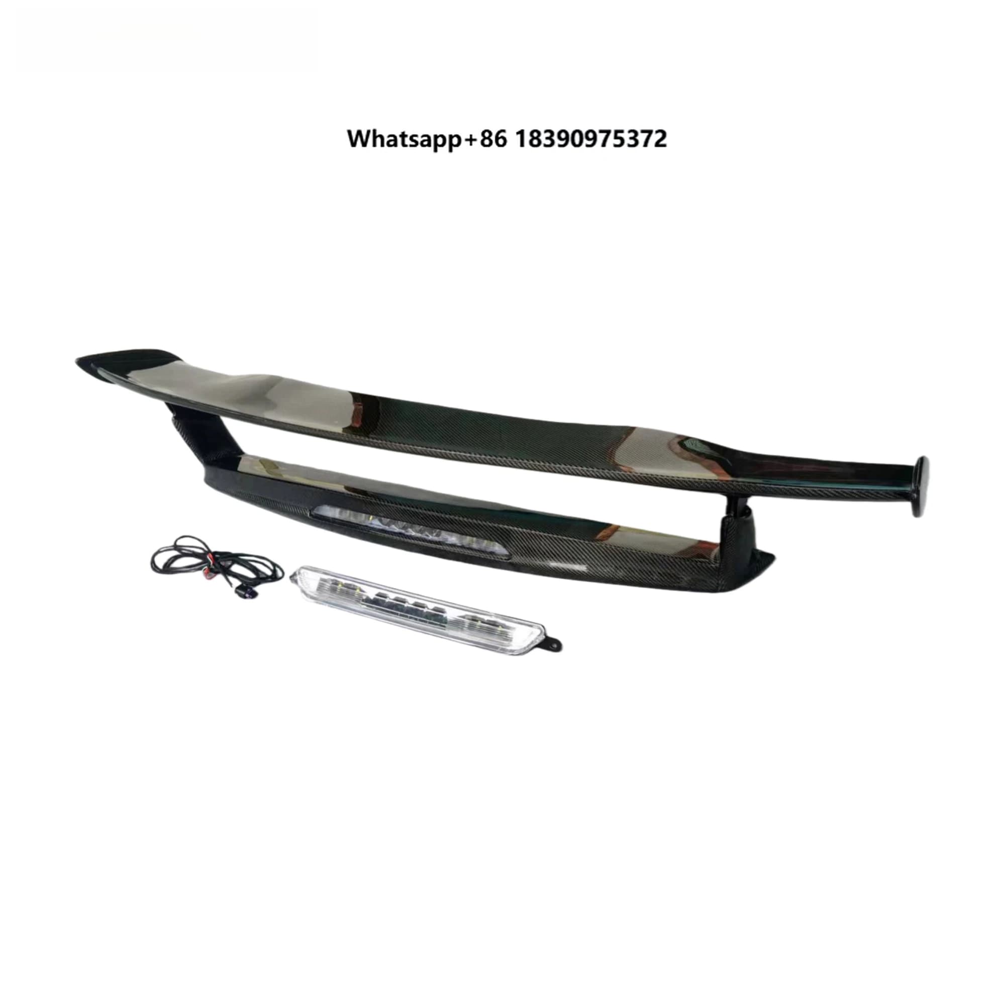 Hot Sale GTR Style LED Lights Carbon Fiber Rear Spoiler Rear Wing for  AMG GTC Convertible Sports Car 2015-2022