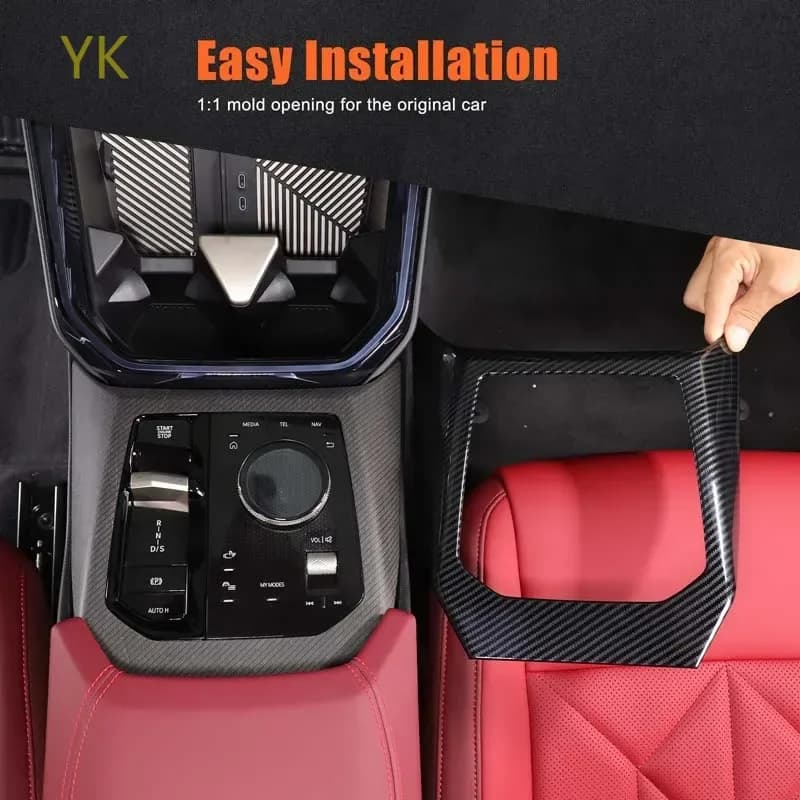 For BMW X3 G45 2025-26 ABS Carbon Fiber Car Center Console Gear Shift Panel Frame Cover Trim Interior Car Accessories