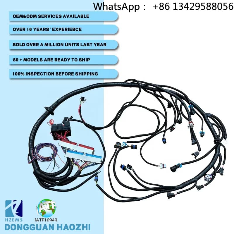 1997 - 2006 4.8 5.3 6.0l Automotive Standalone Engine Wiring Harness T56 DBC Transmission for Chevrolet GMC CADILLAC HUMMER