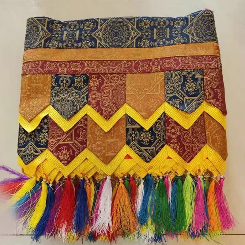 100cm Tibetan Style Wall Decoration Buddhist Temples Homestays Decoration Fabric Wall Skirts Table Circumference