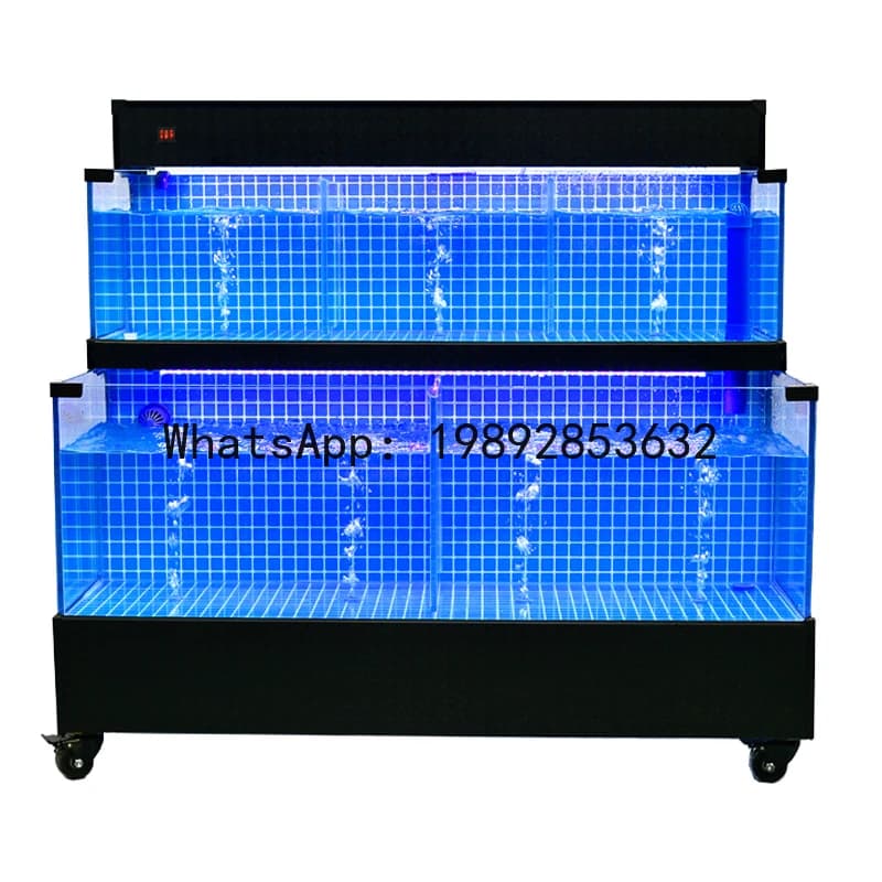 LYY Seafood Pool Commercial Refrigeration Machine Integrated Supermarket Fish Tank Custom Restaurant Special Fish Pool Mobile