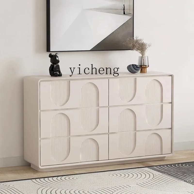 white solid wood dining side cabinet integrated side cabinet against the wall wall side cabinet living room storage