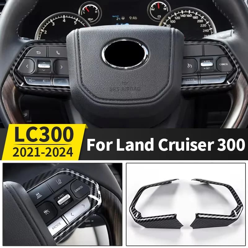 For Toyota 2021 2024 2025 Land Cruiser 300 LC300 Steering Wheel Decoration Self-Adhesive Sticker Interior Upgrade Accessories