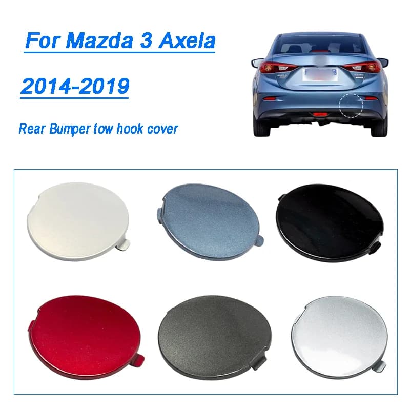 Rear Right Bumper Towing Hook Cover For Mazda 3 Axela Sedan 2014-2019 Tow Hauling Eye Trailer Cap