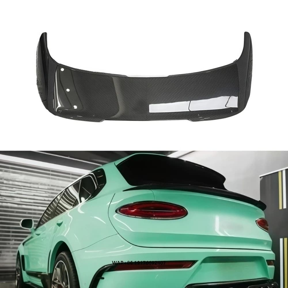 M-style Dry Carbon Fiber Roof with Rear Spoiler and Top wings for Bentaytsu